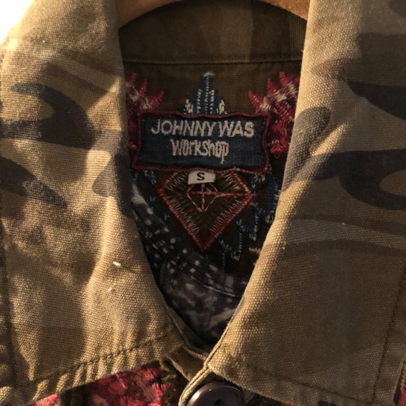 Johnny Was Embroidered Camouflage Jacket - Picture 5 of 5